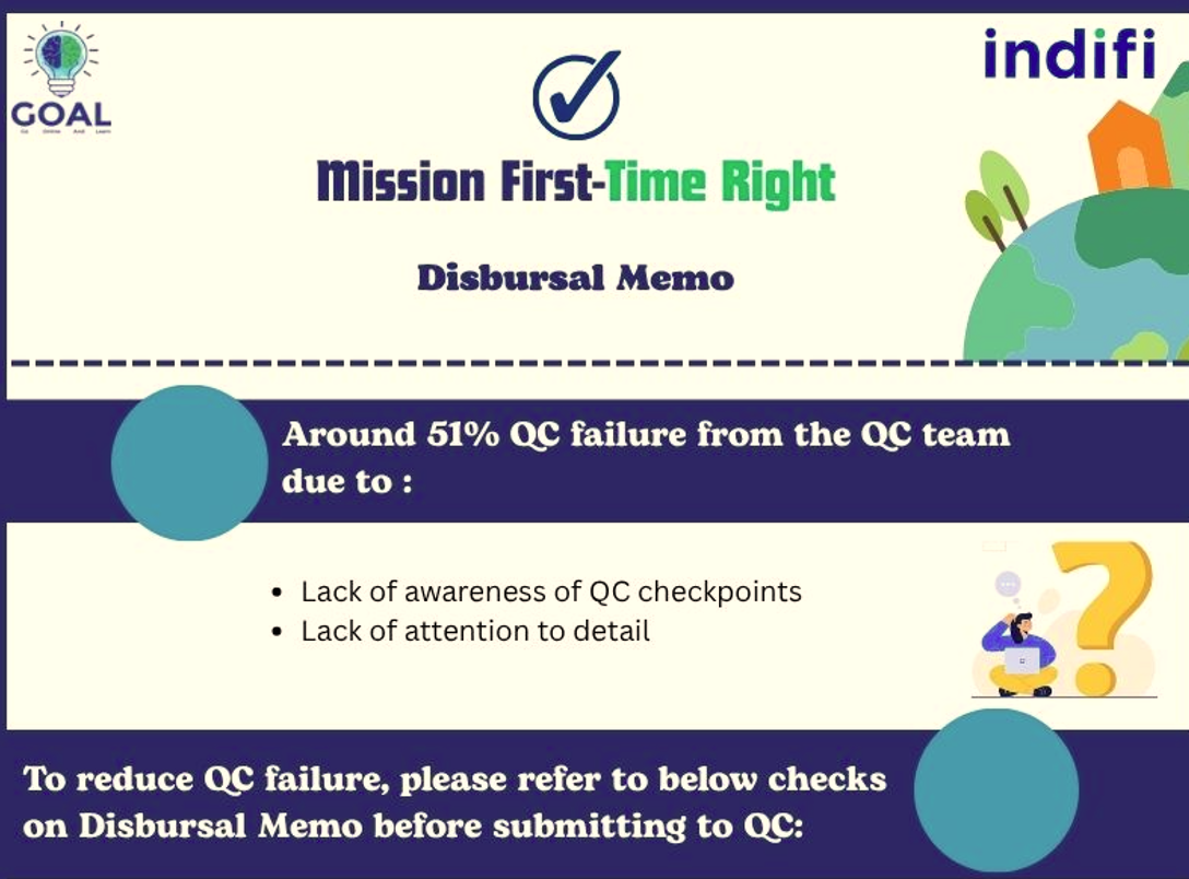 Mission First Time Right - Disbursal Memo Disbursal_Memo