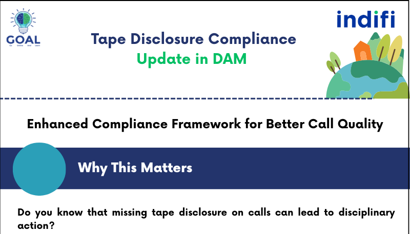 Tape Disclosure Compliance Update in DAM Tape1